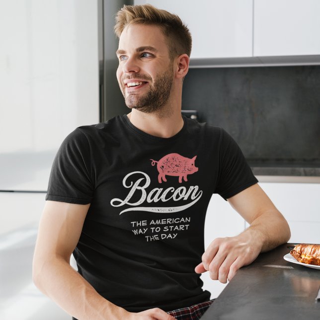 Bacon American Carnivore Breakfast Retro T-Shirt (Creator Uploaded)