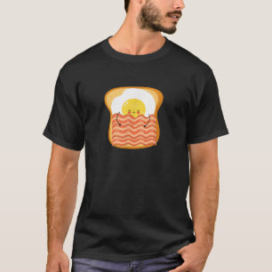 Bacon and Egg in Bed Fried Egg Sleeping Shirt Paja