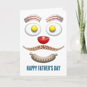 Bacon and Eggs on a Happy Fathers Day Card