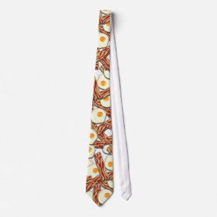 Bacon and Eggs Pattern Tie