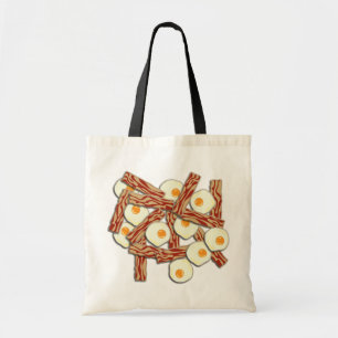 Bacon and Eggs Pattern Tote Bag