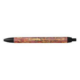 Bacon Background Pattern Black Ink Pen