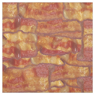 Bacon Background Pattern, Funny Novelty Food Fabric