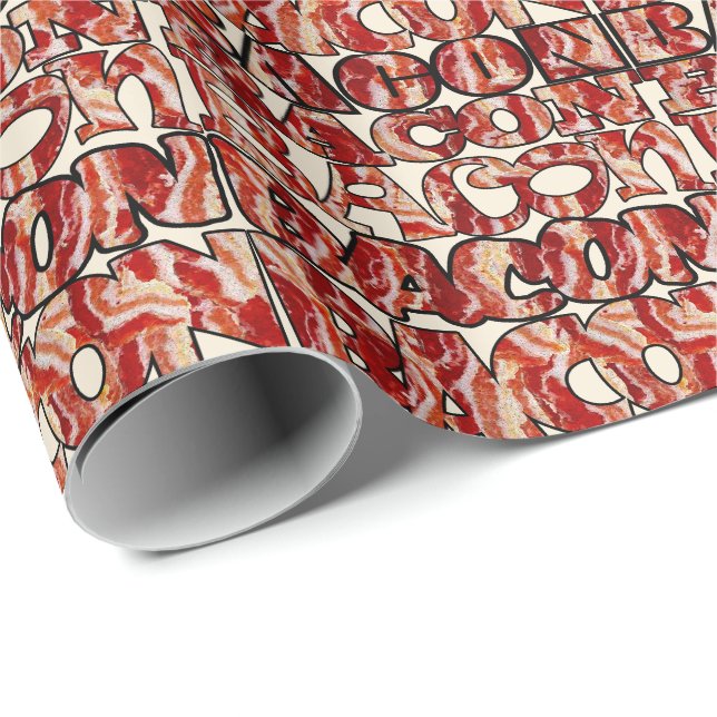 Bacon Bacon Bacon Bacon Bacon Wrapping Paper (Roll Corner)