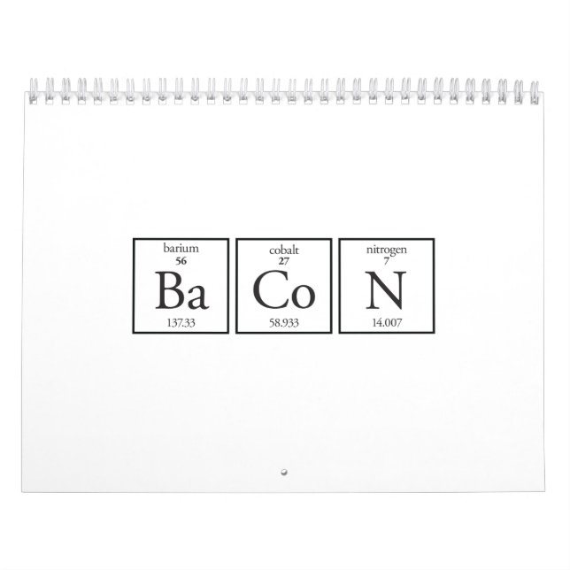 Bacon Calendar (Cover)