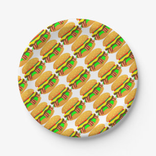 Bacon Cheeseburger Paper Plate