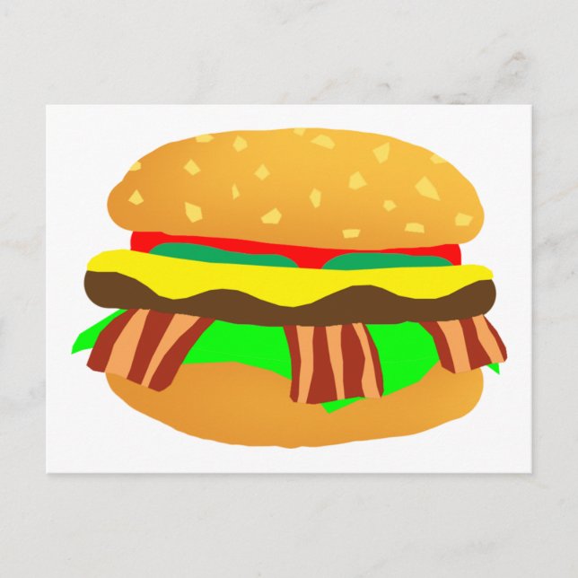 Bacon Cheeseburger Postcard (Front)