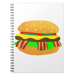 Bacon Cheeseburger Spiral Notebook