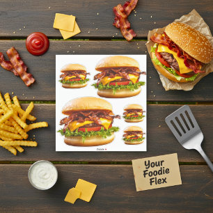 Bacon Cheeseburger Vinyl Sticker Collection