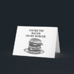 bacon cheesenurger lover holiday card<br><div class="desc">show your love with yhis design!more great stuff at jimbuf and jimhartley galleries</div>