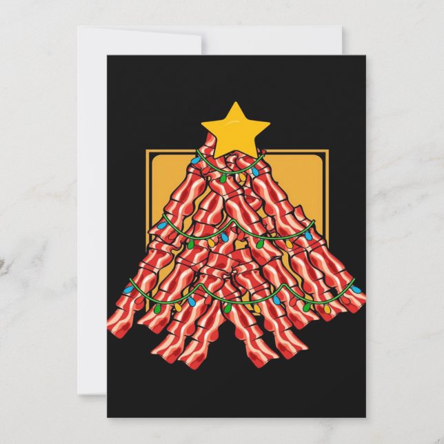 Bacon Christmas Tree Light_ Holiday Card (Front)