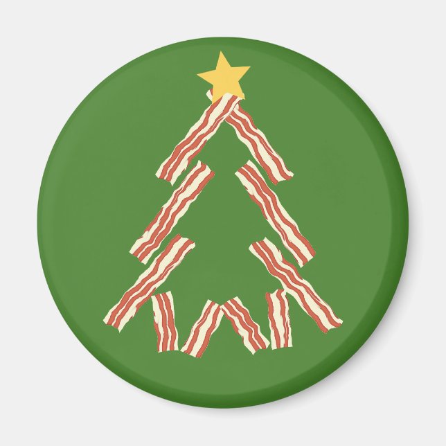 Bacon Christmas Tree Magnet (Front)