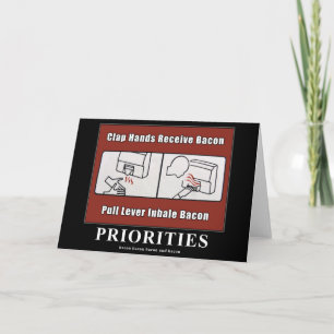 Bacon Dispenser Motivational Card