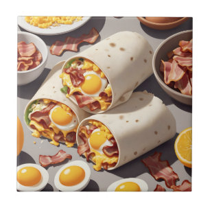 Bacon Egg Cheese Breakfast Wrap Tile