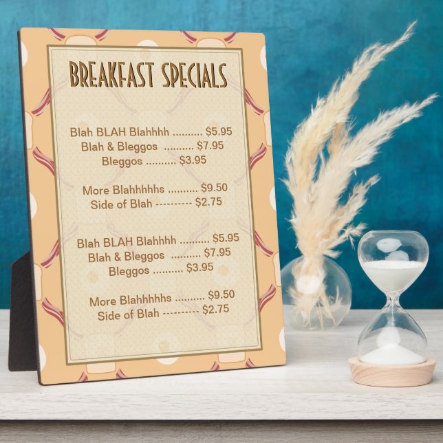 Bacon, Eggs and Toast Plaque (Side)