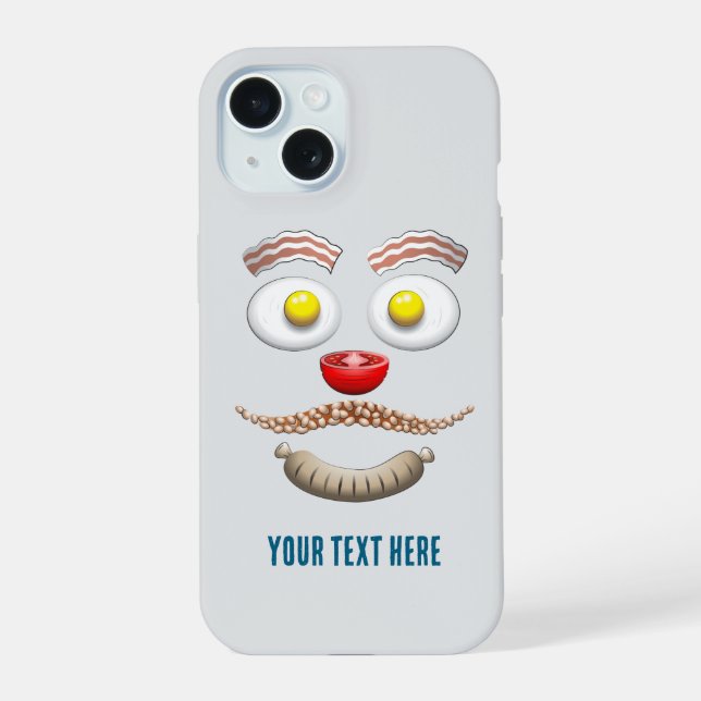 Bacon Eggs Brunch iPhone 15 Case (Back)