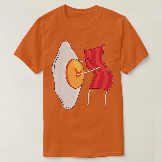 Bacon Eggs Funny Egg Crispy Breakfast T-Shirt (Design Front)
