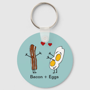 Bacon + Eggs Key Ring