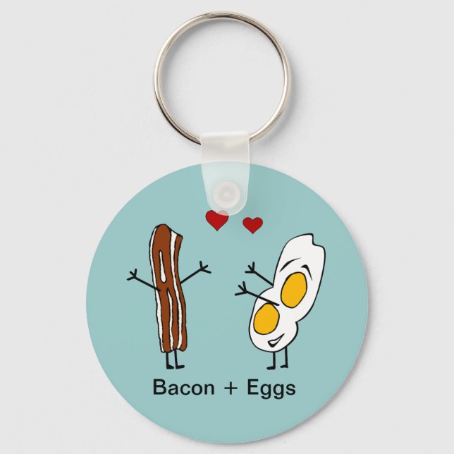 Bacon + Eggs Key Ring (Front)