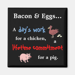 Bacon & Eggs Quote Magnet