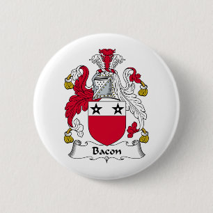 Bacon Family Crest 6 Cm Round Badge