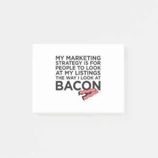 Bacon Funny Real Estate Quote Post-it Notes