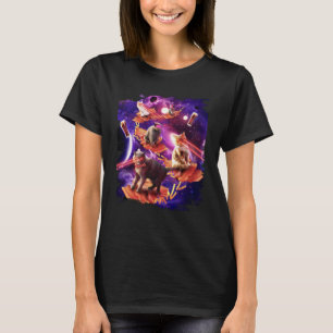 Bacon Galaxy Laser Cat Space Bacon Cats T-Shirt