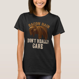 Bacon Hair Don't Really Care For Boy Video Gamers T-Shirt