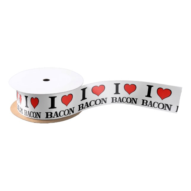 Bacon Heart Satin Ribbon (Spool)