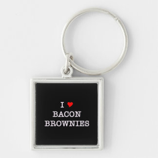 Bacon I Love Brownies Key Ring