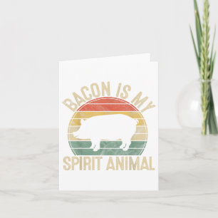Bacon Is My Spirit Animal Gift Retro Bbq Costume P Card