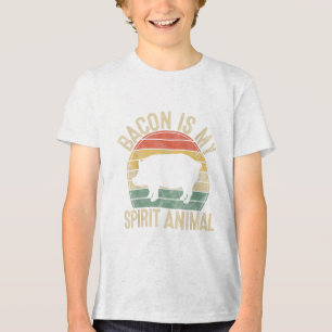Bacon Is My Spirit Animal Gift Retro Bbq Costume P Tri-Blend Shirt