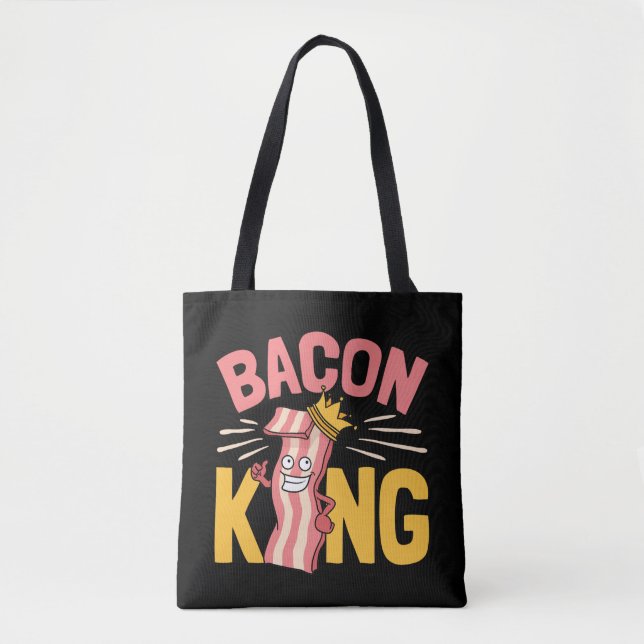Bacon King Lover Men Tote Bag (Front)
