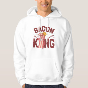 Bacon King Meat Lover Gifts for Men Boy Hoodie