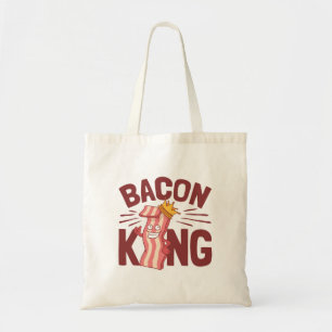 Bacon King Meat Lover Gifts for Men Boy Tote Bag