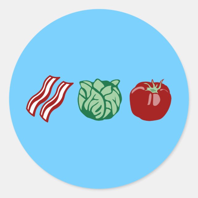 Bacon Lettuce & Tomato - The BLT! Classic Round Sticker (Front)