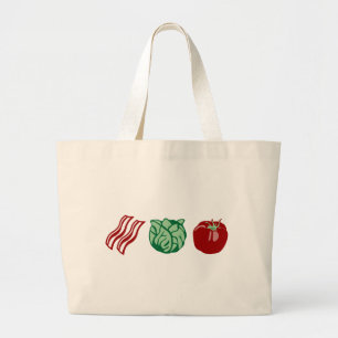 Bacon Lettuce & Tomato - The BLT! Large Tote Bag