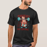 Bacon Lifting Weights Sweat is just fat crying