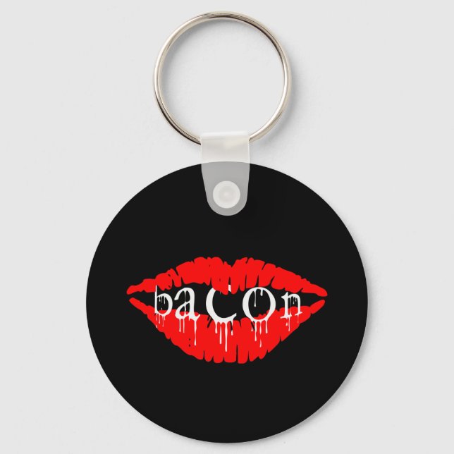 Bacon Lips Key Ring (Front)