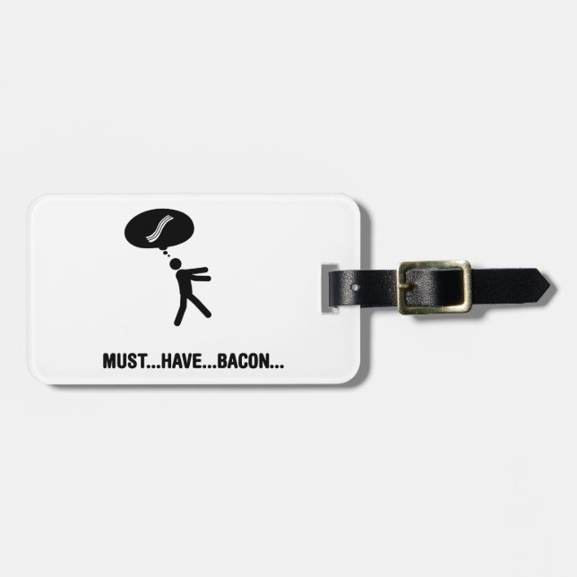 Bacon Lover Luggage Tag (Front Horizontal)