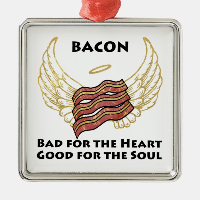 Bacon Metal Tree Decoration (Front)
