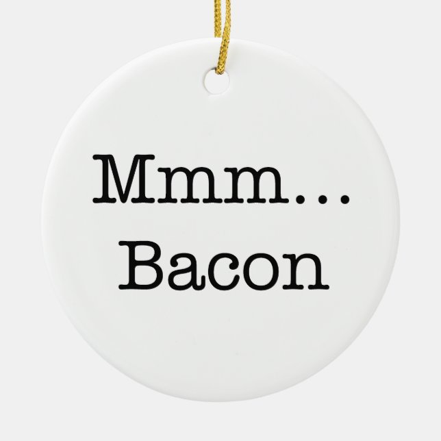 Bacon Mmm Ceramic Tree Decoration (Front)