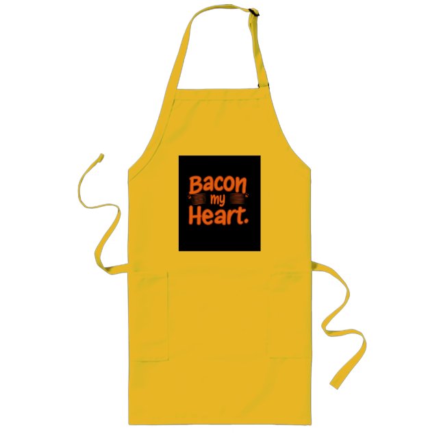 Bacon My Heart  Long Apron (Front)
