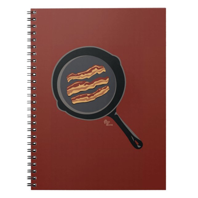 Bacon Notepad Spiral Notebook (Front)