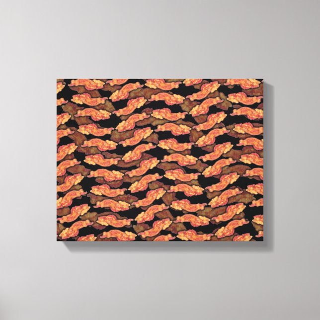 Bacon Pattern Canvas Print (Front)