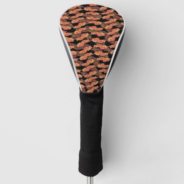 Bacon Pattern Golf Head Cover (Front)