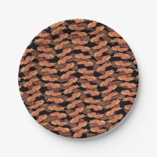 Bacon Pattern Paper Plate