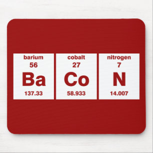 Bacon - periodic table of the elements mouse pad
