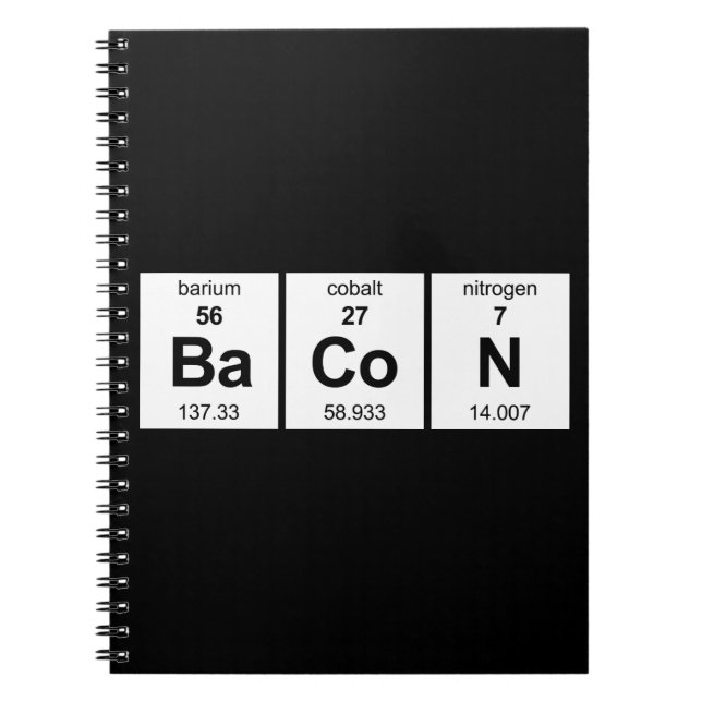 BaCoN Periodic Table Spiral Notebook (Front)