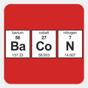 BaCoN Periodic Table Square Sticker